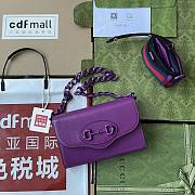 Kitlife Gucci Horsebit 1955 mini purple bag - 724713 - W20cm x H12cm x D5.5cm - 1