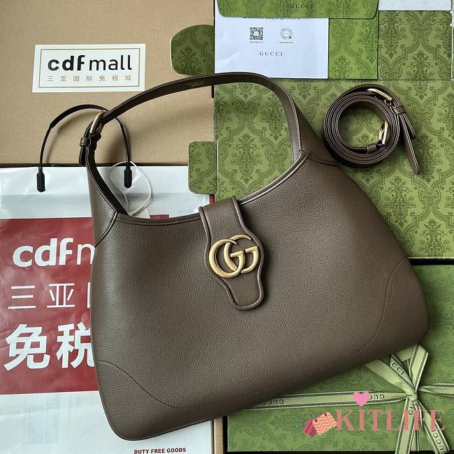	 Kitlife Gucci Aphrodite large shoulder brown bag - 72632 - W47cm x H43cm x D3cm - 1
