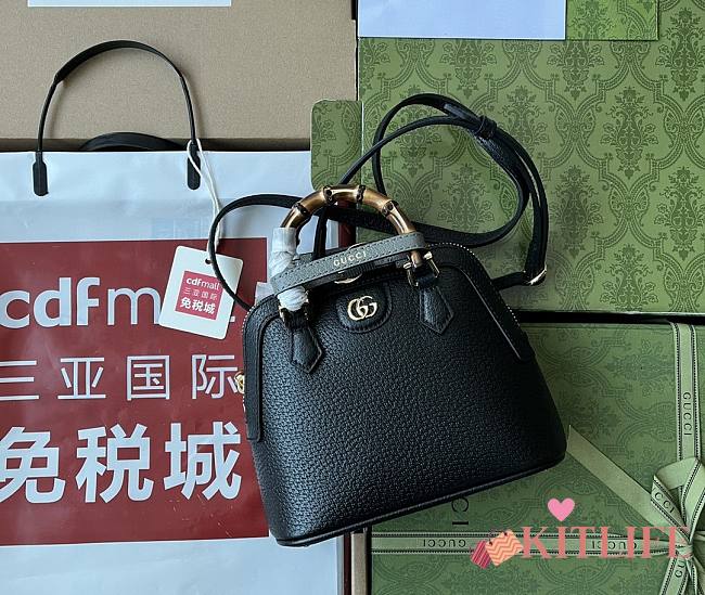 Kitlife Gucci Diana mini tote bag black - 715775 - 20*16*8.5cm - 1