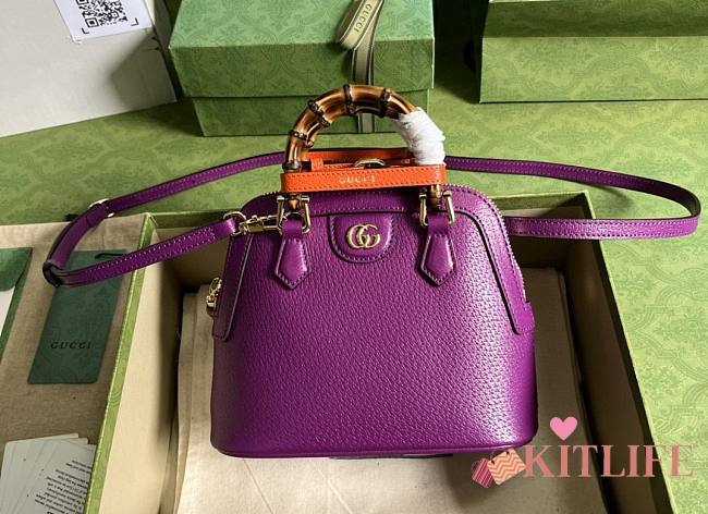 	 Kitlife Gucci Diana mini tote bag purple - 715775 - 20*16*8.5cm - 1