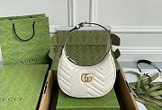 Kitlife Gucci GG Marmont half-moon-shaped mini bag white - 699514 - W21.5cm x H11cm x D5cm - 1