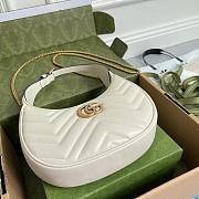 Kitlife Gucci GG Marmont half-moon-shaped mini bag white - 699514 - W21.5cm x H11cm x D5cm - 2