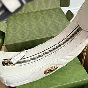 Kitlife Gucci GG Marmont half-moon-shaped mini bag white - 699514 - W21.5cm x H11cm x D5cm - 4