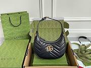 	 Kitlife Gucci GG Marmont half-moon-shaped mini bag black - 699514 - W21.5cm x H11cm x D5cm - 1