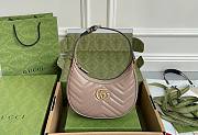 	 Kitlife Gucci GG Marmont half-moon-shaped mini bag dust pink - 699514 - W21.5cm x H11cm x D5cm - 1