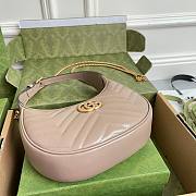 	 Kitlife Gucci GG Marmont half-moon-shaped mini bag dust pink - 699514 - W21.5cm x H11cm x D5cm - 2