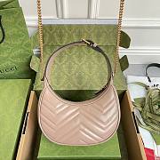 	 Kitlife Gucci GG Marmont half-moon-shaped mini bag dust pink - 699514 - W21.5cm x H11cm x D5cm - 5