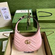 	 Kitlife Gucci GG Marmont half-moon-shaped mini bag pink - 699514 - W21.5cm x H11cm x D5cm - 1