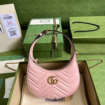 	 Kitlife Gucci GG Marmont half-moon-shaped mini bag pink - 699514 - W21.5cm x H11cm x D5cm