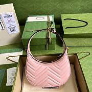 	 Kitlife Gucci GG Marmont half-moon-shaped mini bag pink - 699514 - W21.5cm x H11cm x D5cm - 2