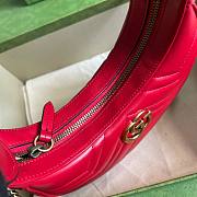 	 Kitlife Gucci GG Marmont half-moon-shaped mini bag red - 699514 - W21.5cm x H11cm x D5cm - 5