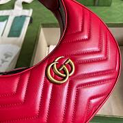 	 Kitlife Gucci GG Marmont half-moon-shaped mini bag red - 699514 - W21.5cm x H11cm x D5cm - 3