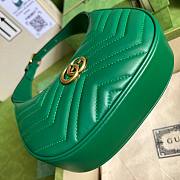 	 Kitlife Gucci GG Marmont half-moon-shaped mini bag green - 699514 - W21.5cm x H11cm x D5cm - 5