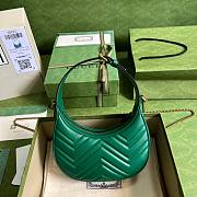 	 Kitlife Gucci GG Marmont half-moon-shaped mini bag green - 699514 - W21.5cm x H11cm x D5cm - 2