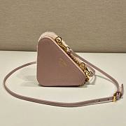 	 Kitlife Prada Shearling and Saffiano Leather Mini Pouch Pink - 15*10*5cm - 4