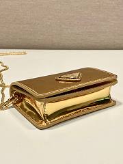 	 Kitlife Prada Brushed leather chain card holder gold - 1MR023 - 11.5x8cm - 4