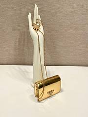 	 Kitlife Prada Brushed leather chain card holder gold - 1MR023 - 11.5x8cm - 5