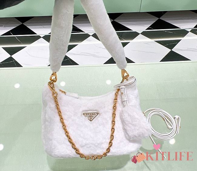 Kitlife Prafa Shearling mini-bag white - 22x18x6cm - 1
