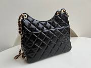 	 KITLIFE CHANEL 23C HOBO BAG SHINY CALFSKIN BLACK BRUSHED - 22.5x21.5x7cm - 5