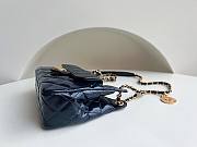 	 KITLIFE CHANEL 23C HOBO BAG SHINY CALFSKIN DARK BLUE BRUSHED - 19x17x6cm - 5