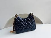 	 KITLIFE CHANEL 23C HOBO BAG SHINY CALFSKIN DARK BLUE BRUSHED - 19x17x6cm - 3