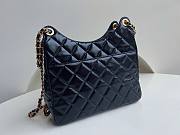	 KITLIFE CHANEL 23C HOBO BAG SHINY CALFSKIN DARK BLUE BRUSHED - 22.5x21.5x7cm - 5