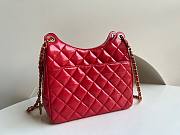 	 KITLIFE CHANEL 23C HOBO BAG SHINY CALFSKIN DARK RED BRUSHED - 22.5x21.5x7cm - 3