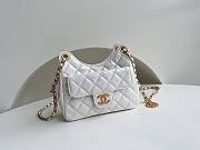 	 KITLIFE CHANEL 23C HOBO BAG SHINY CALFSKIN WHITE BRUSHED - 19x17x6cm - 1