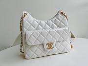 	 KITLIFE CHANEL 23C HOBO BAG SHINY CALFSKIN DARK WHITE BRUSHED - 22.5x21.5x7cm - 1