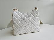 	 KITLIFE CHANEL 23C HOBO BAG SHINY CALFSKIN DARK WHITE BRUSHED - 22.5x21.5x7cm - 5