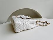 	 KITLIFE CHANEL 23C HOBO BAG SHINY CALFSKIN DARK WHITE BRUSHED - 22.5x21.5x7cm - 4