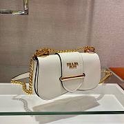 	 Kitlife Prada Saffiano Leather Prada Sidonie Bag White - 1BD219 – 21.5x12x6.5 cm - 3