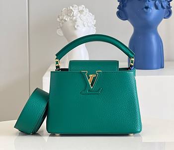 Kitlife Louis Vuitton Capucines Mini Bag Taurillon Green - M56848 - 21.0 x 14.0 x 8.0cm