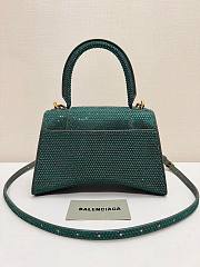 Kitlife Balenciaga Hourglass Rhinestones Bag Green - 23cm - 2