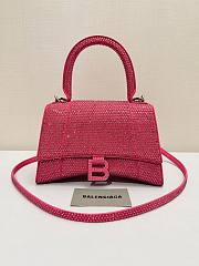 	 Kitlife Balenciaga Hourglass Rhinestones Bag Pink - 23cm - 1