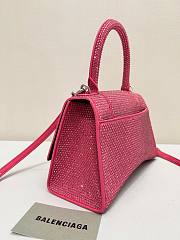 	 Kitlife Balenciaga Hourglass Rhinestones Bag Pink - 23cm - 2