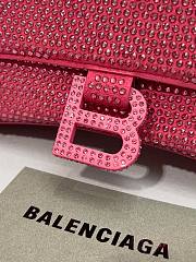 	 Kitlife Balenciaga Hourglass Rhinestones Bag Pink - 23cm - 3