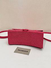 	 Kitlife Balenciaga Hourglass Rhinestones Bag Pink - 23cm - 4