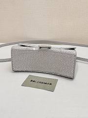 Kitlife Balenciaga Hourglass Rhinestones Bag Silver - 19x13x8cm - 5