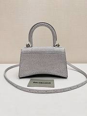 Kitlife Balenciaga Hourglass Rhinestones Bag Silver - 19x13x8cm - 3