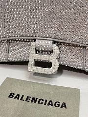 Kitlife Balenciaga Hourglass Rhinestones Bag Silver - 19x13x8cm - 2