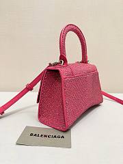 	 Kitlife Balenciaga Hourglass Rhinestones Bag Pink - 19x13x8cm - 3