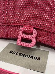 	 Kitlife Balenciaga Hourglass Rhinestones Bag Pink - 19x13x8cm - 2