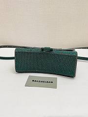 	 Kitlife Balenciaga Hourglass Rhinestones Bag Green - 19x13x8cm - 5