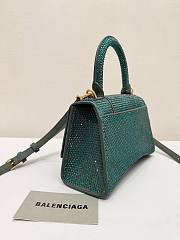 	 Kitlife Balenciaga Hourglass Rhinestones Bag Green - 19x13x8cm - 4