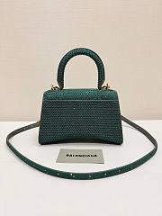 	 Kitlife Balenciaga Hourglass Rhinestones Bag Green - 19x13x8cm - 2