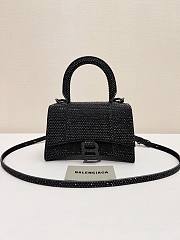 	 Kitlife Balenciaga Hourglass Rhinestones Bag Black - 19x13x8cm - 1