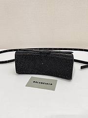 	 Kitlife Balenciaga Hourglass Rhinestones Bag Black - 19x13x8cm - 5