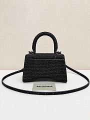 	 Kitlife Balenciaga Hourglass Rhinestones Bag Black - 19x13x8cm - 3