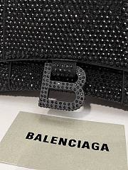 	 Kitlife Balenciaga Hourglass Rhinestones Bag Black - 19x13x8cm - 2